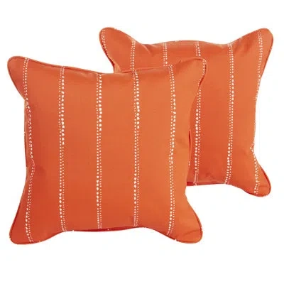 Mozaic Company Mason Ii Indoor/outdoor Throw Pillow In White;orange