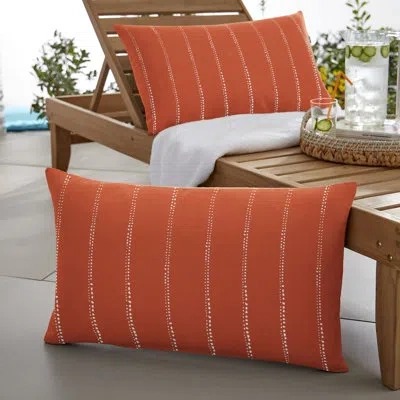 Mozaic Company Mason Ii Outdoor Pillow Cover & Insert In Orange
