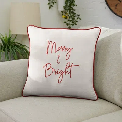 Mozaic Company Merry And Bright Outdoor Square Pillow Cover & Insert