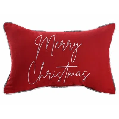 Mozaic Company Merry Christmas Indoor / Outdoor Lumbar Pillow