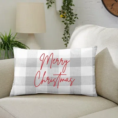 Mozaic Company Merry Christmas Outdoor Square Pillow Cover & Insert