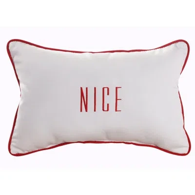 Mozaic Company Naughty And Nice Sunbrella Indoor/outdoor Lumbar Pillow