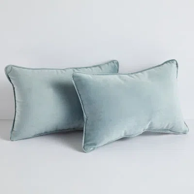 Mozaic Company New Sunbrella 2023 Sunbrella® Lumbar Rectangular Indoor/outdoor Pillow Cover & Insert In Blue Solid