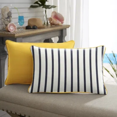 Mozaic Company Outdoor Rectangle Pillow Cover & Insert In Yellow