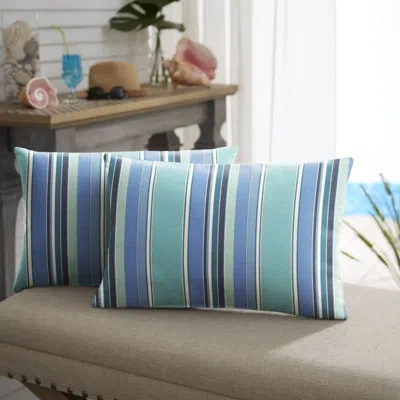 Mozaic Company Outdoor Rectangular Lumbar Pillow In Dolce Oasis