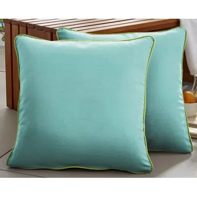 Mozaic Company Outdoor Square Pillow Cover & Insert In Canvas Aruba Sunbrella® Canvas