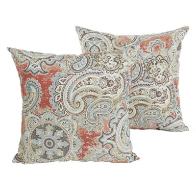 Mozaic Company Outdoor Throw Pillow In Blue;gray;red