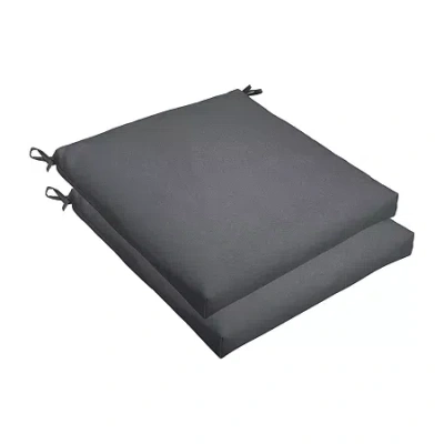 Mozaic Company Poly Solid Bristol Seat Cushion (set Of 2) In Gray