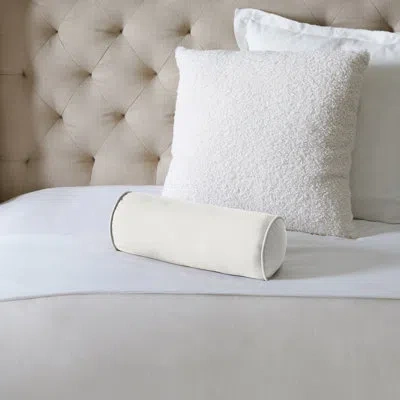Mozaic Company Polyester Bolster Indoor/outdoor Pillow Cover & Insert In Ivory