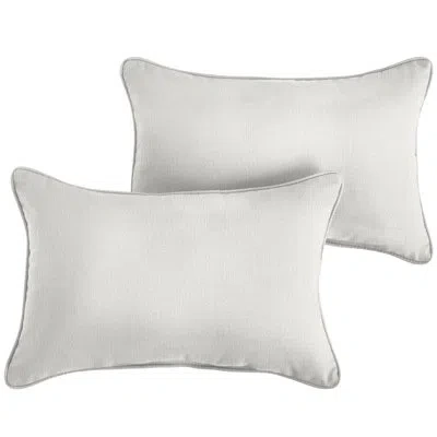 Mozaic Company Polyester Indoor/outdoor Throw Pillow In Ivory