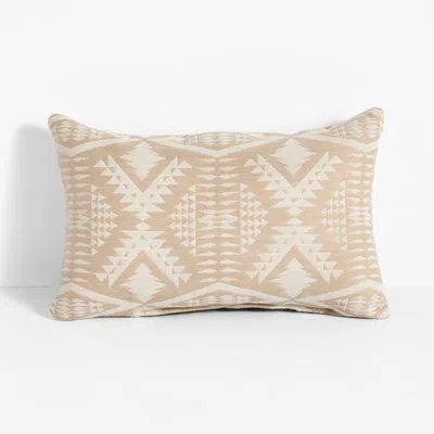 Mozaic Company Reversible Throw Pillow In Ivory,tan Geometric