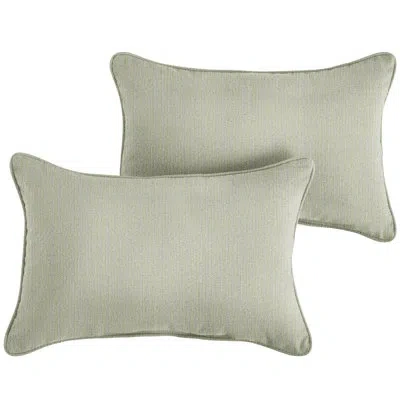 Mozaic Company Revive Sunbrella® Lumbar Rectangular Indoor/outdoor Pillow Cover & Insert In Green