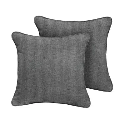 Mozaic Company Revive Sunbrella® Throw Square Indoor/outdoor Pillow Cover & Insert In Gray