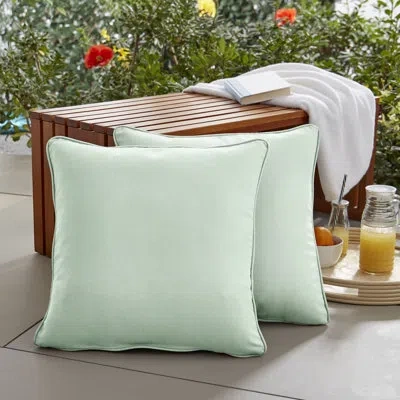 Mozaic Company Stella Spa Indoor/outdoor Sunbrella Throw Pillow In Sunbrella Canvas Spa