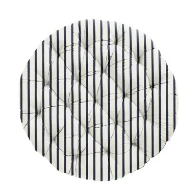Mozaic Company Striped Papasan Cushion In Lido Indigo Sunbrella®