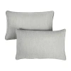 Mozaic Company Sunbrella Canvas Lumbar Pillow Corded (set Of 2) In Gray