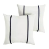 Mozaic Company Sunbrella Canvas Natural Pillow Double Flange (set Of 2) In White
