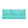 Mozaic Company Sunbrella Canvas Sofa Pillow Cushion Set In Blue