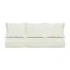 Mozaic Company Sunbrella Canvas Sofa Pillow Cushion Set In White