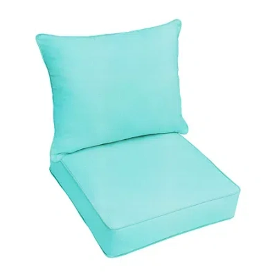 Mozaic Company Sunbrella Deep Seating Pillow And Cushion Set In Blue