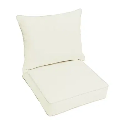 Mozaic Company Sunbrella Deep Seating Pillow And Cushion Set In White