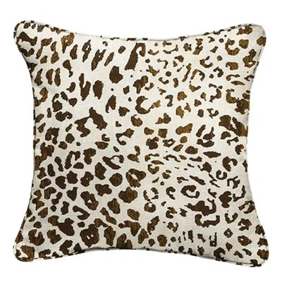 Mozaic Company Sunbrella Indoor / Outdoor 12" Animal Print Lumbar Pillow In Espresso