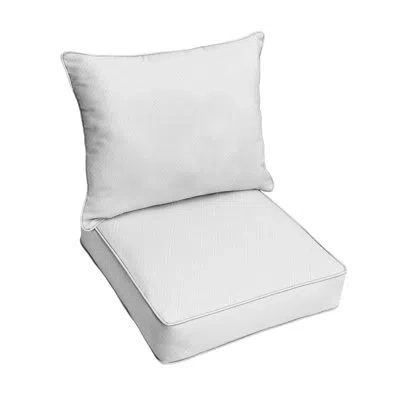 Mozaic Company Sunbrella Outdoor Diamond Corded Deep Seating Pillow And Cushion Set In Tan