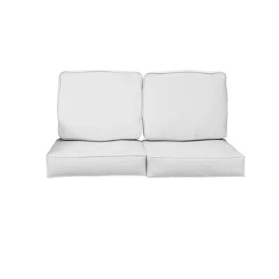 Mozaic Company Sunbrella Outdoor Diamond Loveseat Cushion Set In Tan