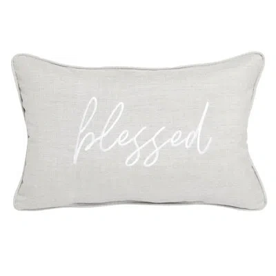 Mozaic Company Sunbrella Outdoor Rectangular Pillow Cover & Insert In Cast Silver Sunbrella® Plainweave