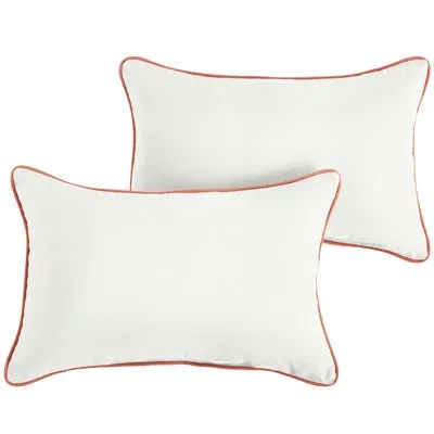 Mozaic Company Sunbrella Outdoor Solid Corded Pillow In Orange