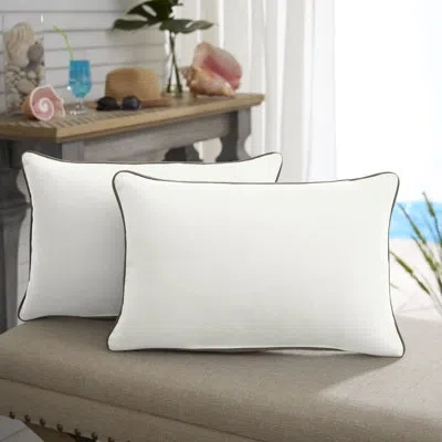 Mozaic Company Sunbrella Outdoor Solid Corded Pillow In Taupe