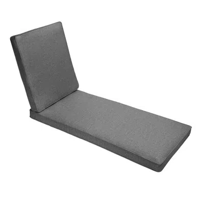 Mozaic Company Sunbrella Outdoor Solid Textured Chaise Lounge Cushion In Gray