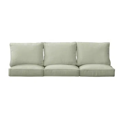 Mozaic Company Sunbrella Outdoor Solid Textured Deep Seating Sofa Cushion Set In Green