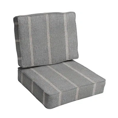 Mozaic Company Sunbrella Outdoor Stripe Corded Deep Seating Cushion Set In Tan