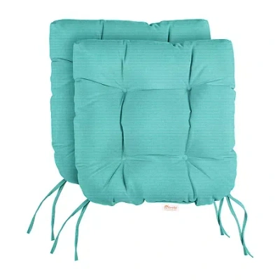 Mozaic Company Sunbrella Tufted U-shape Seat Cushion (set Of 2) In Blue