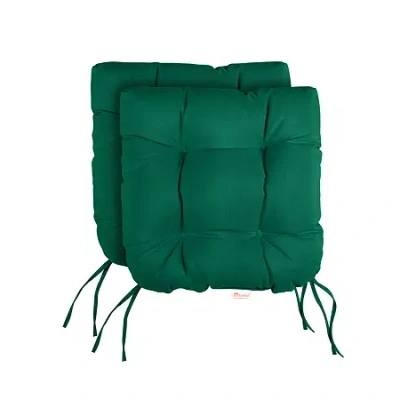 Mozaic Company Sunbrella Tufted U-shape Seat Cushion (set Of 2) In Green