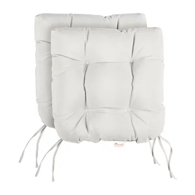 Mozaic Company Sunbrella Tufted U-shape Seat Cushion (set Of 2) In White