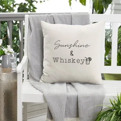 Mozaic Company Sunshine And Whiskey Outdoor Square Pillow Cover & Insert