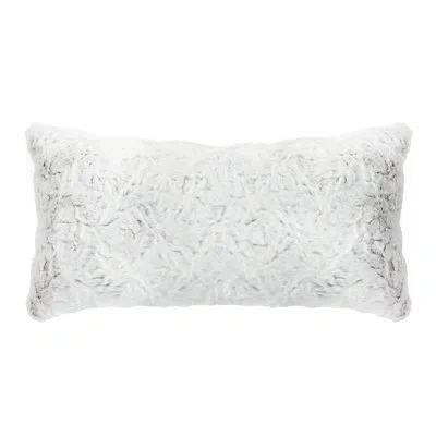 Mozaic Company Throw Pillow In Fauxchilla Silver Fox