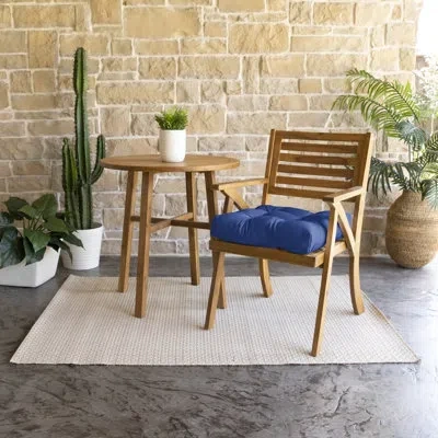 Mozaic Company Tufted Outdoor Sunbrella Seat Cushion In Marine