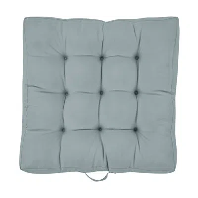 Mozaic Company Tufted Square Floor Pillow In Silver