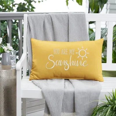 Mozaic Company You Are My Sunshine Outdoor Rectangular Pillow Cover & Insert
