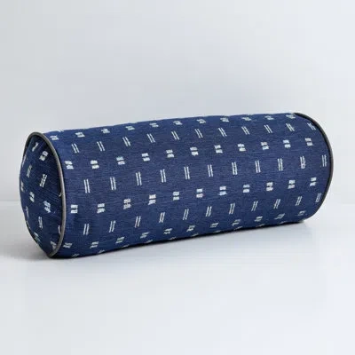 Mozaic Company Zisper Geometric Reversible Throw Pillow In Blue
