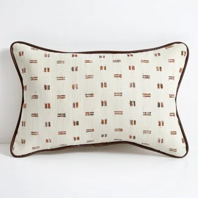 Mozaic Company Zisper Reversible Throw Pillow In Ivory