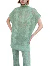 Mozhdeh Matin Zig Zag Tunic Top In Green In Green