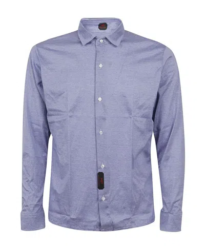 Mp Massimo Piombo Horizontal Striped Longsleeved Shirt In Blue
