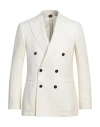 Mp Massimo Piombo Man Blazer Cream Size 36 Virgin Wool In White