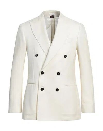 Mp Massimo Piombo Man Blazer Cream Size 36 Virgin Wool In White
