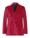Mp Massimo Piombo Man Blazer Garnet Size 42 Cotton In Red