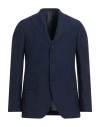 Mp Massimo Piombo Man Blazer Midnight Blue Size 38 Virgin Wool, Linen